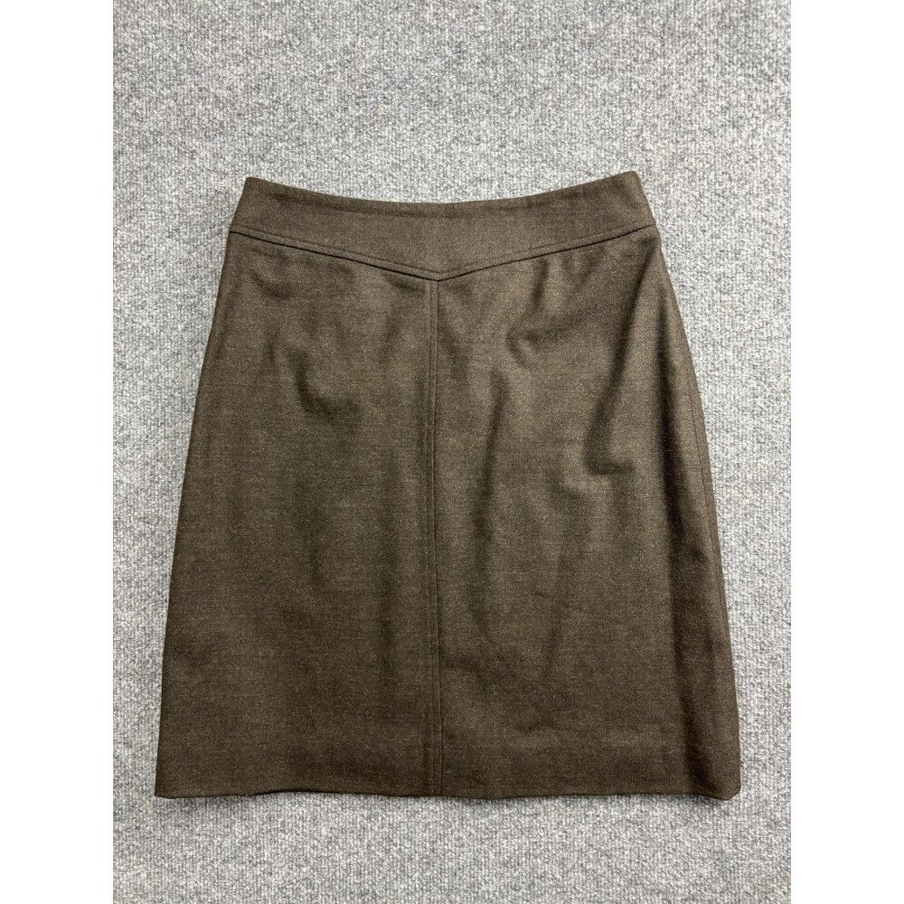 Lands' End Skirt Womens 6 Brown Wool Cashmere Pencil Lined‎ Workwear Career